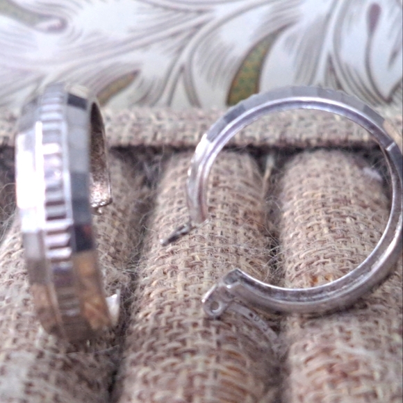 925 sterling silver hoops - Picture 3 of 7